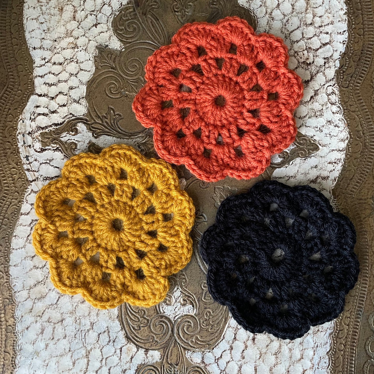 floral coasters- set of 4