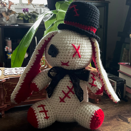 top hat bunny plush