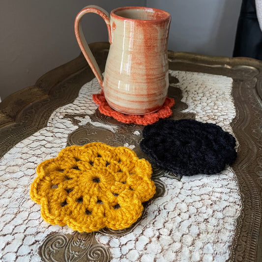floral coasters- set of 4